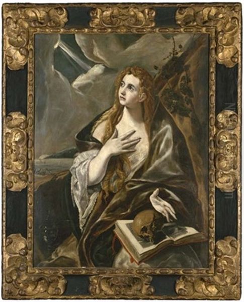 The Penitent Magdalene Oil Painting by  El Greco