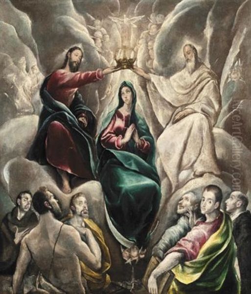 The Coronation Of The Virgin Oil Painting by  El Greco