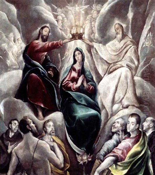 The Coronation Of The Virgin Oil Painting by  El Greco