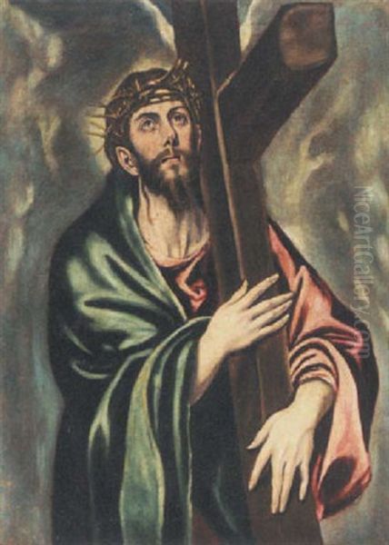 Christ Carrying The Cross Oil Painting by  El Greco