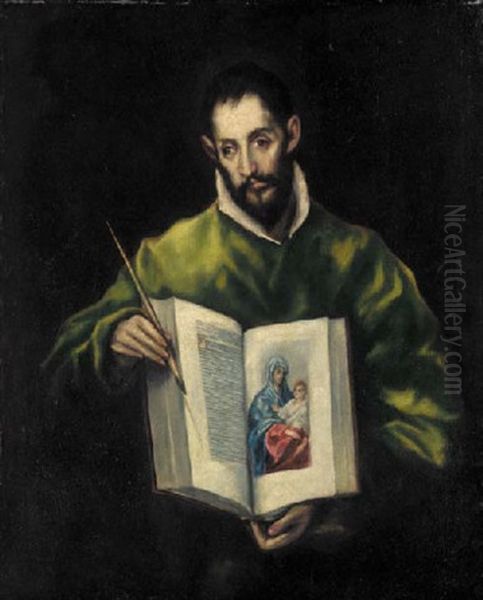 Saint Luke Oil Painting by  El Greco