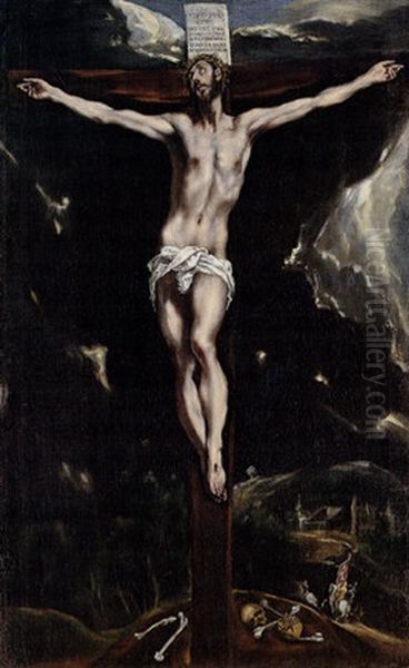 Christ On The Cross Oil Painting by  El Greco