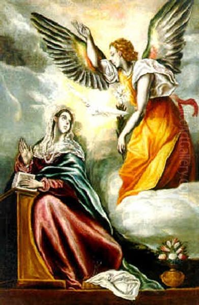 The Annunciation Oil Painting by  El Greco