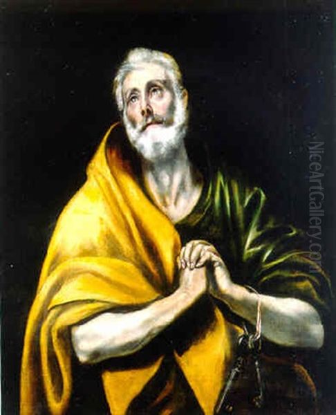 Saint Peter Oil Painting by  El Greco