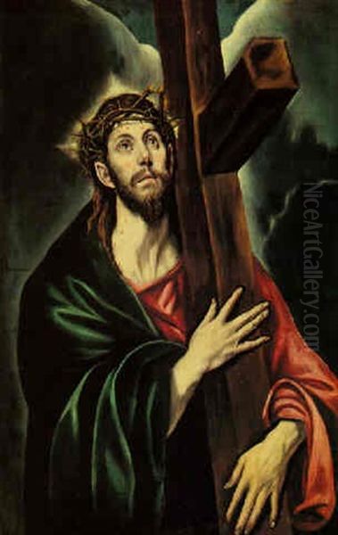 Christ Carrying The Cross Oil Painting by  El Greco