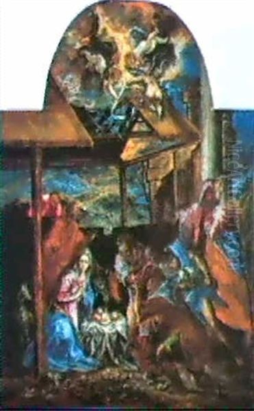 The Adoration Of The Shepherds Oil Painting by  El Greco