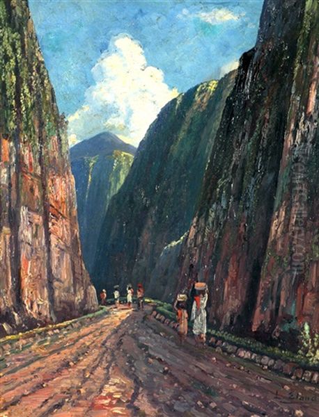 Lembah Oil Painting by Leo Eland