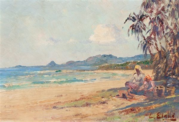 Coastal Scene Oil Painting by Leo Eland