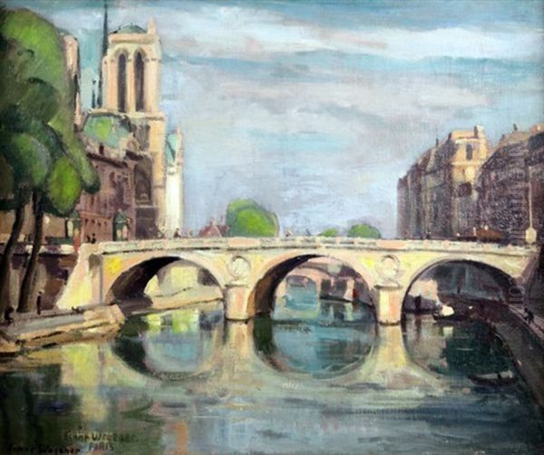 Le Pont, Saint Michel, Paris Oil Painting by Lili Elbe