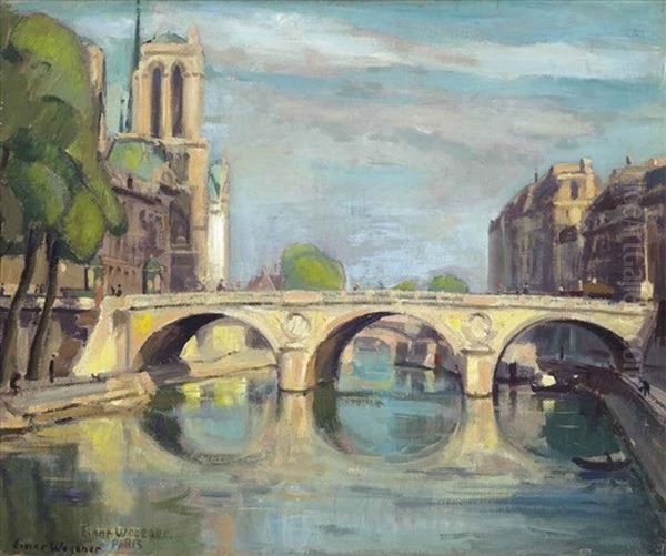 Le Pont Saint Michel, Paris Oil Painting by Lili Elbe