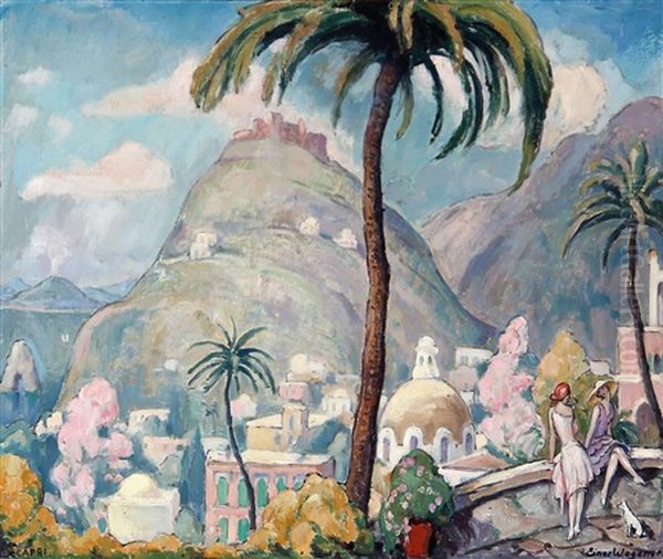 Capri Oil Painting by Lili Elbe