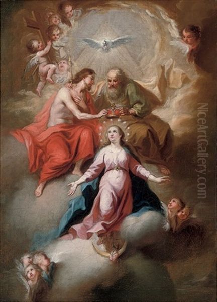 The Assumption Of The Virgin Oil Painting by Alessio d' Elia