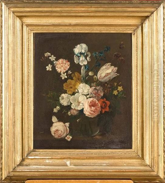 Vase De Fleurs Oil Painting by Jean-Francois Eliaerts