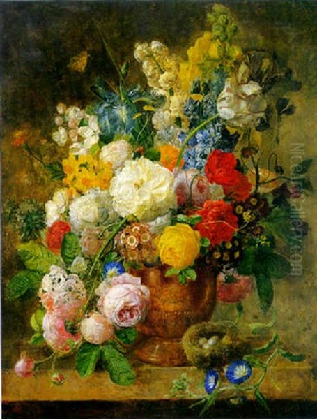 Floral Still Life Oil Painting by Jean-Francois Eliaerts