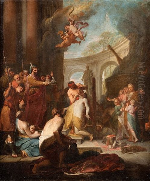 Le Martyre De Saint-eugene Oil Painting by Matthieu Elias