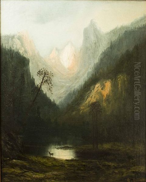 Painting; W6gme Oil Painting by Henry Arthur Elkins