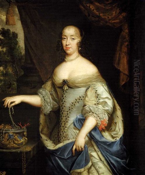 Portrait Of A Noblewoman Oil Painting by Louis Ferdinand Elle the Elder