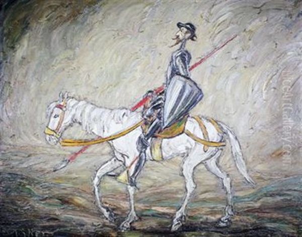 Don Quichotte Oil Painting by  Eller (Lucien Roudier)