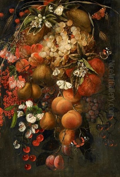 Fruchtgehange Oil Painting by Ottmar Elliger the Elder