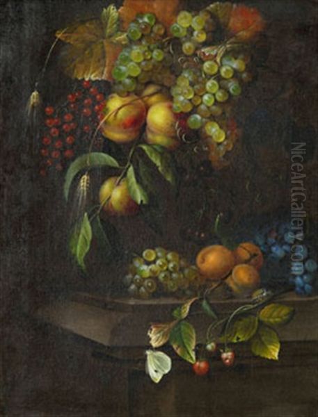 Blomsterstilleben Oil Painting by Ottmar Elliger the Elder