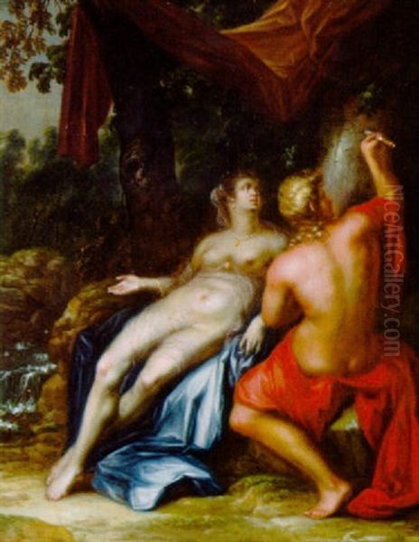 Angelica Und Medoro Oil Painting by Ottmar Elliger the Elder