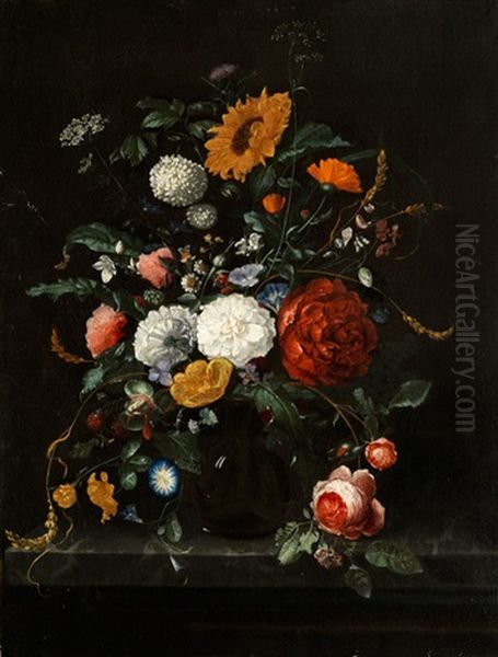 Blumenstilleben Oil Painting by Ottmar Elliger the Younger