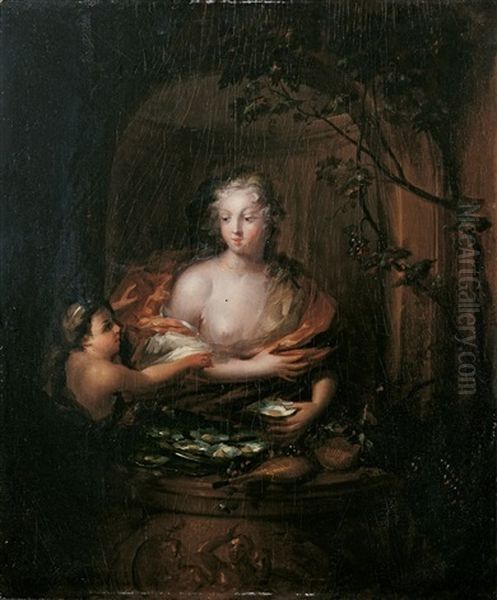 Allegorie Des Geschmacks Oder Des Herbstes Oil Painting by Ottmar Elliger the Younger