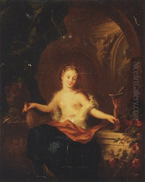 An Allegory Of The Five Senses Oil Painting by Ottmar Elliger the Younger