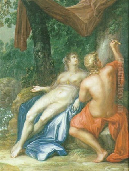 Angelique Et Medor Oil Painting by Ottmar Elliger the Younger