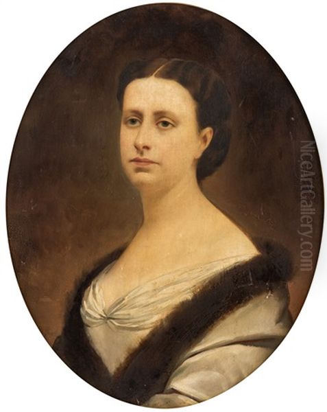 Portrait Of A Woman Oil Painting by Charles Loring Elliott