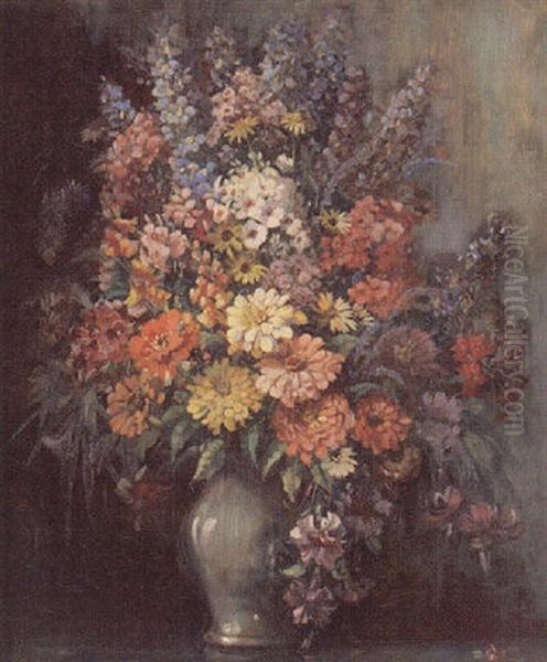 Luxuriant Floral Still Life by Emily Louise Orr Elliott