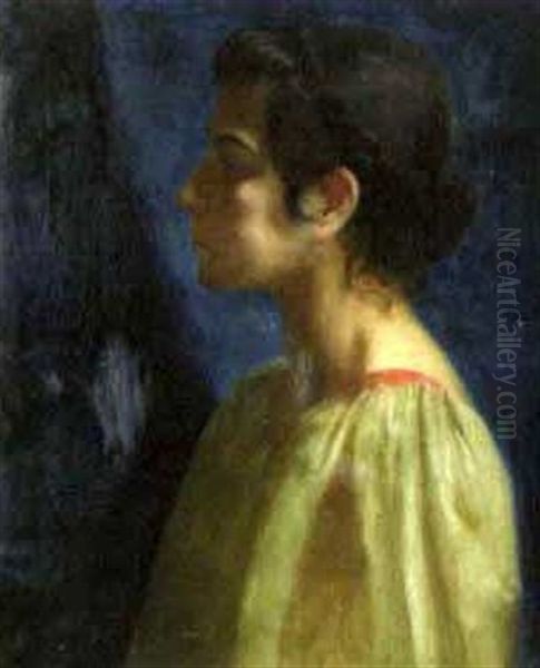 Portrait Of A Lady Oil Painting by Arthur Ellis