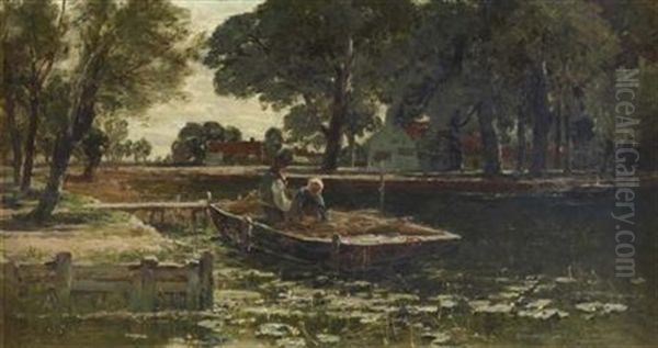 A Shady Spot Oil Painting by Edwin John Ellis