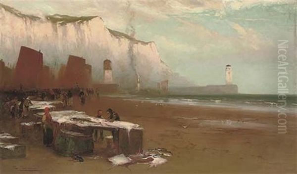 The Fish Market, Dover Oil Painting by Edwin John Ellis