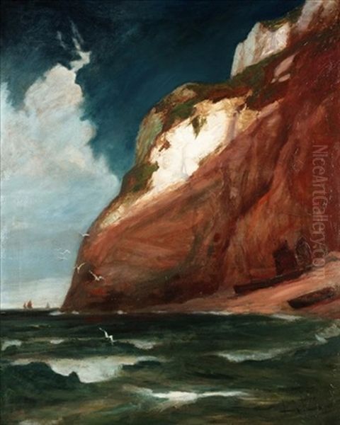 Coastal View Oil Painting by Edwin John Ellis