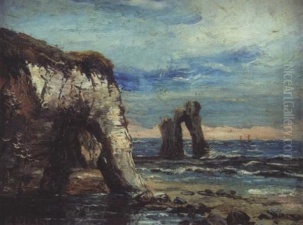 Freshwater, Isle Of Wight Oil Painting by Edwin John Ellis