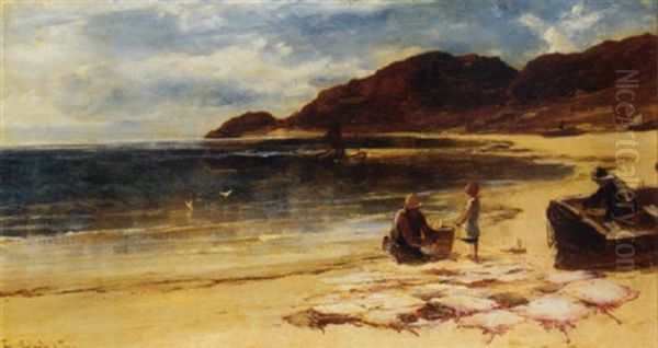 The Day's Catch Oil Painting by Edwin John Ellis