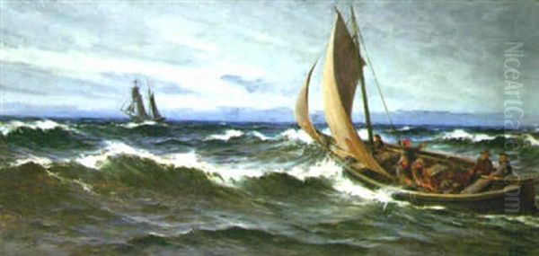 Off To The Fishing Grounds Oil Painting by Edwin John Ellis