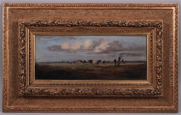 Landschaft Mit Kuhen Oil Painting by Ignaz Ellminger