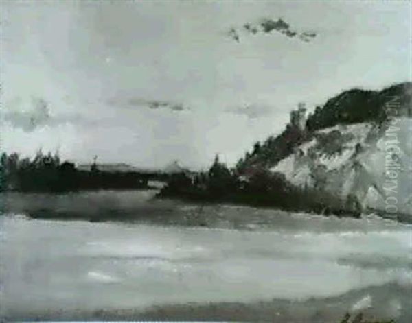 Donaulandschaft Oil Painting by Ignaz Ellminger