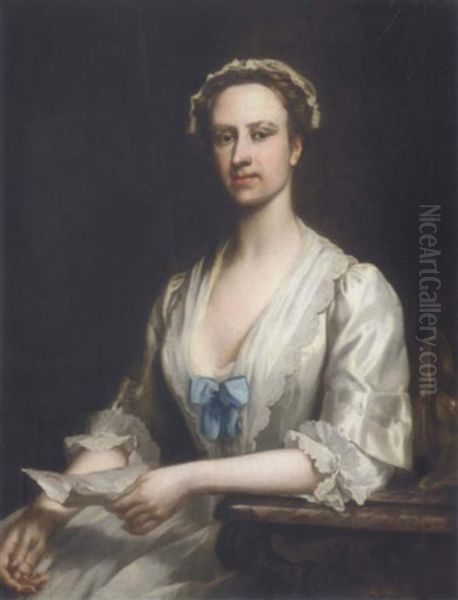 Portrait Of Lavinia Fenton, Later Duchess Of Bolton Oil Painting by John Ellys