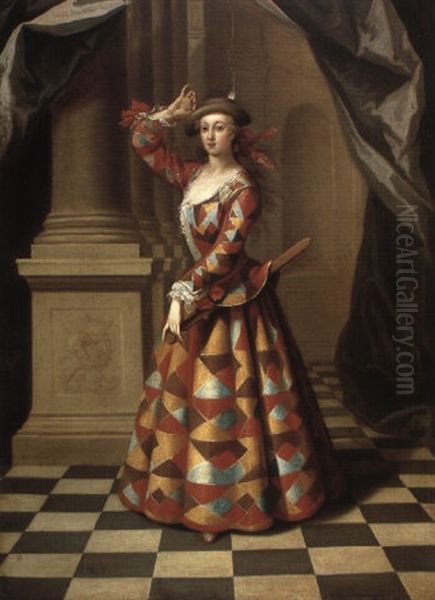 Portrait Of Mrs Hester Booth, The Dancer Oil Painting by John Ellys