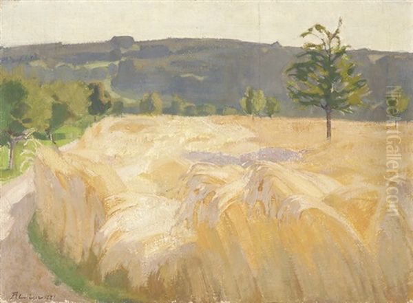 Kornfeld Oil Painting by Franz Jakob Elmiger