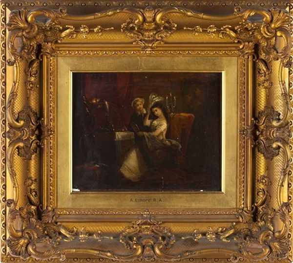 Vanity Oil Painting by Alfred W. Elmore