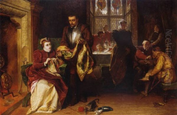 Mary Queen Of Scots And Christopher Norton At Bolton Castle Oil Painting by Alfred W. Elmore