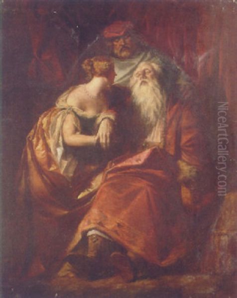 The Death Of King Lear Oil Painting by Alfred W. Elmore