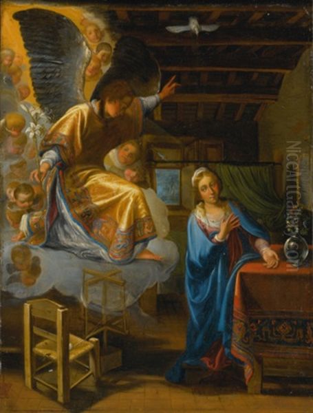 The Annunciation Oil Painting by Adam Elsheimer