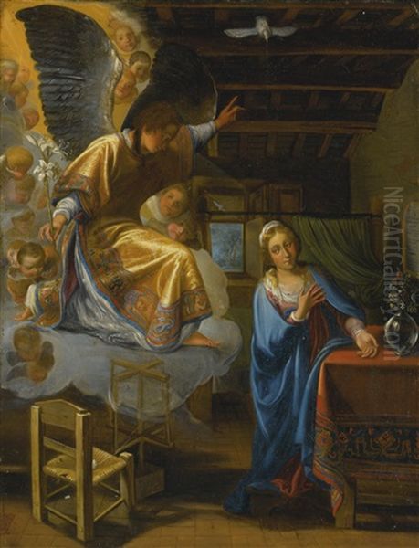 The Annunciation Oil Painting by Adam Elsheimer