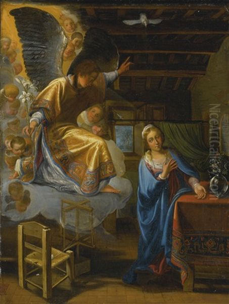 The Annunciation Oil Painting by Adam Elsheimer