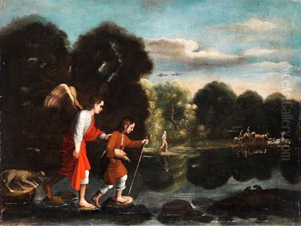 Tobias Und Der Erzengel Raffael Oil Painting by Adam Elsheimer